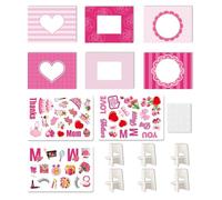 Genérico Set di cornici per foto - Kit fai da te cornici per festa della mamma | Attività manuali per genitori e figli, decorazione festiva per camera da letto e soggiorno