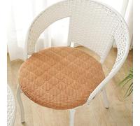 Generico Set di Cuscini Rotondi per Sedie da 2, 4, 6, Antiscivolo,Lavabili Morbidi Cuscini per Sedie da Esterno Interno Comodi Cuscini per Sedie da Giardino Cucine,Uffici,Cachi,2er Set 30cm