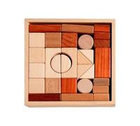 Generico Set Di Di Legno - 6,69x6,69x1,3 Pollici Giocattoli Prescolari, Versatile Sviluppo Di Abilità Stimola I Sensi Giocattolo Di Costruzione Per Bambini 5 Ai 7 Anni Ragazzi Ragazze Casa Asilo Sc