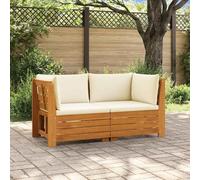 Generico Set di divani da Esterno con Cuscino 2 Pezzo Marrone,Mobili da Giardino,Mobili e sedie da Giardino,unità per Divano componibile da esterno-3403084
