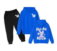 Generico Set di Felpe per Ragazze E Bambine,2 Pezzi Abbigliamento da casa Felpata Jogging Ginnastica Felpa con Cappuccio Autunno Inverno Outfit 2-14 Anni Completo Bambina