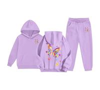 Generico Set Di Felpe Per Ragazze E Bambine Felpa Pullover Completo Da 2 Pezzi Costume Giacche Pantaloni Con Tasca Bambina/Baby Body Abbigliamento Autunno Inverno Regalo