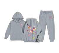Generico Set Di Felpe Per Ragazze E Bambine Felpa Pullover Completo Da 2 Pezzi Costume Giacche Pantaloni Con Tasca Bambina/Baby Body Abbigliamento Autunno Inverno Regalo