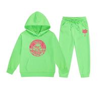 Generico Set Di Felpe Per Ragazze E Bambine Top Pantaloni Kids Felpa A Maniche Lunghe Giacche Con Tasca Sportivo Jogger Tuta Bambini Da Bambino Tute Sportive Bambina 3-15 Anni