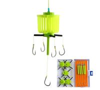 Generico Set di Gabbie per Esche per Amo da - Amo da da 2 Pollici | Set di Cestelli Pers Alimentazione in ABS - Confezione da 5 Ami Esplosivi con 5 Ganci A, Gabbia Esche Galleggiante, Rego