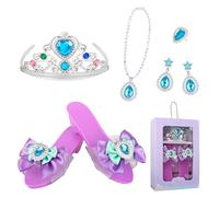 Generico Set di gioielli da travestimento,5 Pezzi per Giochi di Ruolo - Set Scarpe Travestimento Principessa,Per il Gioco, il Compleanno, Halloween, le Festività, la Recita e gli Eventi
