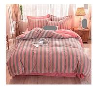 Generico Set di Lenzuola in Flanella, Calda Fodera per Letto in Rayon, Copripiumino in Microfibra, Biancheria da Letto Calda per Linverno E Fresca per Lestate (Rose 1.5m)