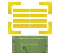 Generico Set di Marcatori per Linee di Campo -, Marcatori di Confine Antiscivolo | Kit Portatile per Marcatura del Campo per Badminton, Pickleball, Tennis, Pallavolo, per Allenamento Sportiv