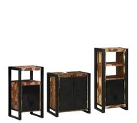 Generico Set di mobili per il bagno 3 pcs Legno Recuperato Massello,Multicolore,62.3kg,3305625