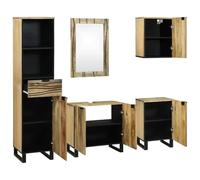 Genérico Set di mobili per Il Bagno con cassetto con Porta 5 PCS Marrone,Marrone,70.35kg,3310045