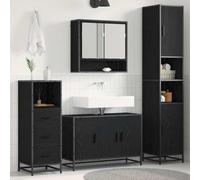 Generico Set di mobili per Il Bagno con Lo scaffale 3 PCS Legno Vecchio,Marrone,71.88kg,3402539