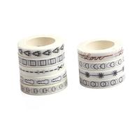 Generico Set di Nastri Washi Adesivi Fai da Te 9 Pezzi Nastro Washi Decorativo in Carta di Nastri Adesivi per Scrapbooking e Planner Facili da Staccare senza Residui Adatti per Diario