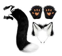 Genérico Set di orecchie e coda di lupo, kit di costume lupo per ragazze e giovani, comodo per Halloween ed eventi cosplay