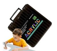 Genérico Set Di Pennarelli Acrilici, Punta Sottile Per Artigianato In E Dettagli - Materiali D'Arte Impermeabili E Anti-usura Per L'Istruzione Del Bambino E Disegno In Tessuto E Calzature