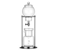 Generico Set di pentole per caffè freddo Ice Drop Utensile infusione manuale con valvola controllo del flusso preciso Filtrazione stratificata Macchina a goccia in vetro borosilicato alto