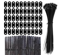 Generico Set di per Zanzariera - Set di per Zanzariera Comprensivo di Fascette Fermacavi E Piastre di - 50 Connettori per Parabrezza, Telone Ombreggiante, per Garage, Giardino EST