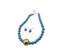 Generico Set di Perline acriliche Fatte a Mano - Collana e Orecchini dai Colori Estivi per Lo Stile Boho Quotidiano delle Donne(Style4)