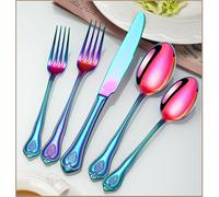 Generico Set di Posate in Acciaio Inossidabile da 15 Pezzi, Posate in Acciaio Inossidabile 304 per 8 Persone, Include coltelli da Bistecca, forchette e cucchiai, opzioni Oro e Argento, Elementi Essen