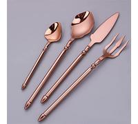 Generico Set di Posate in Acciaio Inossidabile per 6 Persone - Posate di Alta qualità, Coltello, forchetta, Cucchiaio - Stoviglie Occidentali Resistenti per Campeggio, Viaggi e Feste - Forniture Comp