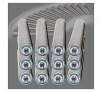 Generico Set di rulli di Ricambio per trasportatori in Acciaio Inossidabile per impieghi gravosi: 12 rulli Resistenti per Lunghezze da 4" a 40", Ideali per la movimentazione di Materiali e applicazio