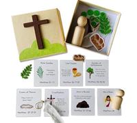 Generico Set di scatole per la Settimana Santa di Pasqua, Decorazione Artigianale della Scena della resurrezione, Regalo Religioso di Famiglia per Le celebrazioni cristiane