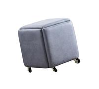 Generico Set di sgabelli da caffè, sedia cubica ottomana con ruote, for interni, esterni, giardino, ufficio, balcone, sala giochi, bagno(Color 2,35x35cm)