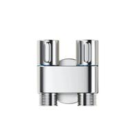 Generico Set di spruzzatori for Bidet con valvola angolare in Lega di Zinco, Montaggio a Parete, for WC, Uno in Due, con Sistema di Pulizia dell'Acqua for Accessori da Bagno(Silver-Dual Control)