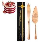 Generico Set di stampini per torte e paletta per torte per uso domestico, utensili per tagliare in acciaio inossidabile,Taglierina per torta nuziale antiruggine | Durevole set da taglio per con imp