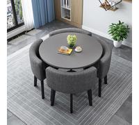 Generico Set di Tavoli da Pranzo Rotondiset Tavolo da Pranzo Rotondo con Sedie Tavolo da Conferenza Moderno E Set da 4 Sedie Combinazione Tavolo Reception E Sedia,7,70 * 70 * 73cm