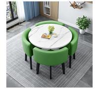 Generico Set Di Tavolo Da Pranzo Rotondo Moderno Per 4 Persone, Ricevimento E Sedie Minimaliste Salvaspazio Per Ufficio, Multifunzionale Per Ristoranti, Balconi, Bar Riunioni Lavoro(#7,80cm/31.5in)