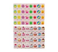 Generico Set di Tessere da Gioco - 64 Pezzi Impilabili e Ordinabili,Kit di Gioco con Mahjong,per Soggiorno Dormitorio Aula Appartamento Festa Bambini Adolescenti Famiglia Compagni di Classe
