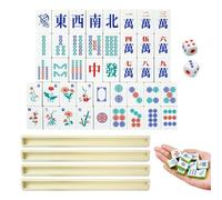 Generico Set Di Tessere Mahjong - Mah Jongg Gioco Tradizionale - Mini Set Mahjong da Viaggio,Adatto A Principianti Feste In Famiglia Party All'Aperto Campeggio Piscina Golf Montagna Compleanni