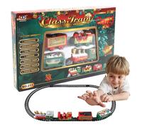Generico Set Di Treni Elettrici Per Bambini - Modello Classico Di Natale Con Vagoni Merci,Set Di Gioco Puzzle Pista Auto Per Natale, Giocattolo Ferroviario Classico - Regalo Per Ragazzi E Ragazze