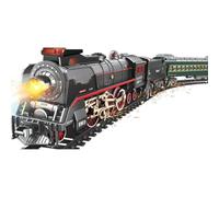 Generico Set di Treni RC, Modello di Binario Elettrico con Carrozza e Binario Lungo, Locomotiva a Vapore in Lega, Regalo per Adulti,623b