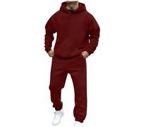 Generico Set Di Tuta Da Uomo Larghi Comodo Felpe Con Cappuccio E Pantaloni Traspirante Tinta Unita Fitness Completi Sportivi Leggera Palestra Tute Da Ginnastica Manica Lunga Casual Set Tracksuit