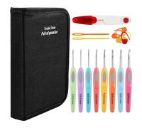 Generico Set di Uncini per Lavori a Maglia - Attrezzi per l'Arte del Filato e Maglia con Custodia,Kit Di Ferri Per Con Filato,Per Colleghi Viaggio Hobby Decorazione Casa Creazione Coperte