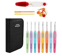 Generico Set di Uncini per Maglia - Attrezzi Con Filato E Custodia,Kit Per Uncinetto - Per Hobby Viaggio Creazione di Decorazioni per la Casa e Copertine