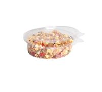 Generico Set di Vaschette Ovali in OPS con Coperchio a Cerniera, per Alimenti, Trasparenti (capacità 750gr cm 20x16,5; altezza cm 5)