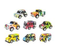 Generico Set Di Veicoli Giocattolo - Auto E Camion Pull Back Pressofusi Da 8 Pezzi | Mini Modellini Di Auto In Lega Per Bambini - Versione Q Set Da Gioco Per Áuto Piccole Realistico Scarabeo Sportivo