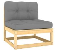 Generico Set Divani da Giardino 2 pz con Cuscini Legno Massello Pino,Grigio,22kg,805760