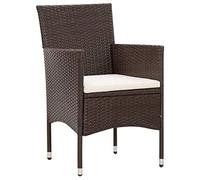 Generico Set Divani da Giardino 4 pz con Cuscini in Polyrattan Marrone,Marrone,33.5kg,45888