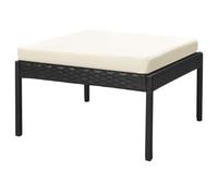 Generico Set Divani da Giardino 6 pz con Cuscini in Polyrattan Nero,Nero,37.74kg,43010