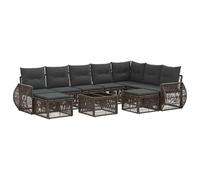 Generico Set Divano da Giardino 10 PCS Grigio polyrattan,Mobili da Giardino,Set da giardino-3435608