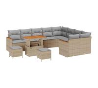 Generico Set Divano da Giardino 12 PCS Beige Rattan in Polipropilene,Beige,100kg,3365037