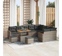 Generico Set Divano da Giardino 12 PCS Grigio Rattan in Polipropilene,Grigio,99.4kg,3365038