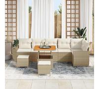 Generico Set Divano da Giardino 9 PCS Beige polyrattan,Beige,71.6kg,3361891
