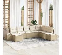 Generico Set Divano da Giardino con Cuscino 8 PCS Beige polyrattan,Beige,63.9kg,3347181