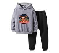 Generico Set Due Pezzi Bambino con Camicia Elegante e Pantaloni Stampati per Occasioni Speciali e Giornate di Scuola Comodo e Stilizzato per Giovani Ragazzi (BK2, 11-12 Years)