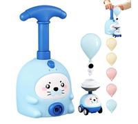 Generico Set Giocattolo Lanciatore di Palloncini, Auto a Palloncini Animale ad Aria con Pompa, Pompa Aria Manuale e Auto a Forma di Animale, Giocattolo Educativo di Fisica per Primo Apprendimento