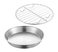 Generico Set in Inossidabile 304 Teglia 1 Pezzo con Funzione di Separazione e Acqua e Raffreddamento Dolci per Domestico per Barbecue